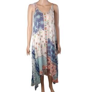 Love Kyla Size M Boho Patchwork High Low Maxi Dress Embroidered